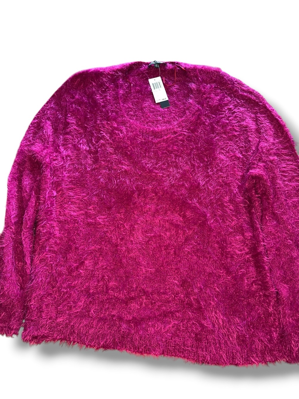 Context XL "Magenta Jewel" Eyelash Sweater $68 MSRP Exclusively Lord & Taylor
